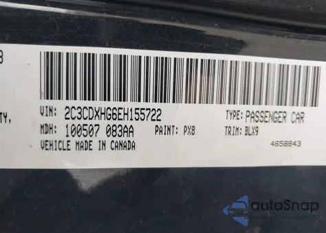 2014 Dodge Charger Sxt Plus из США, поврежденный, VIN 2C3CDXHG6EH155722